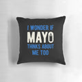 Funny mayonnaise-themed decorative throw pillow