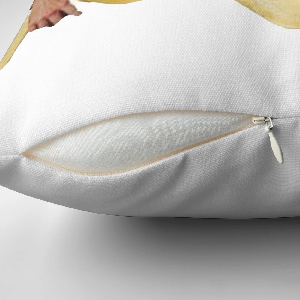Playful Nicholas Cage-themed decorative pillow with a "sexy banana pose" design