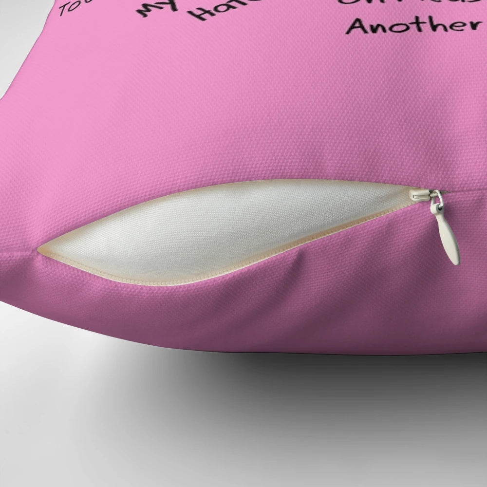Nursing student humor brain pillow with funny slogan