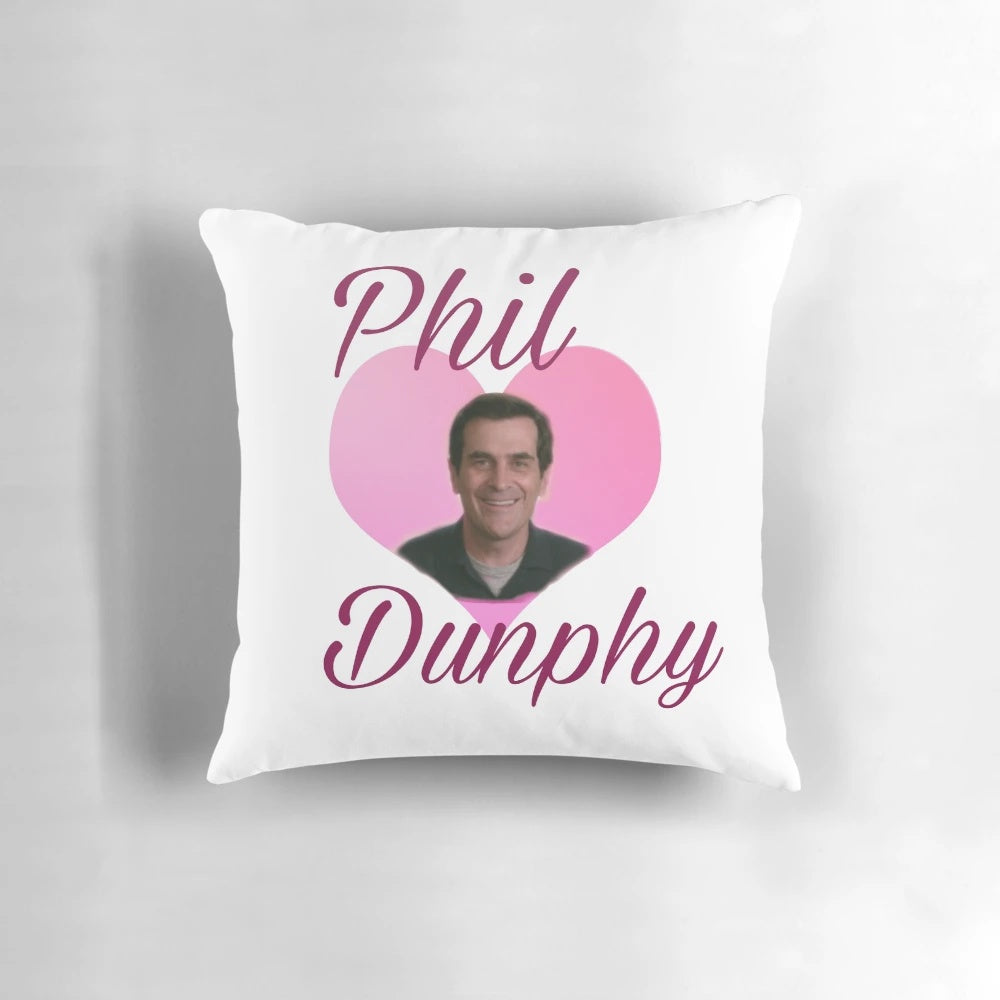 Modern Family Phil Dunphy Funny Heart Meme Pillow
