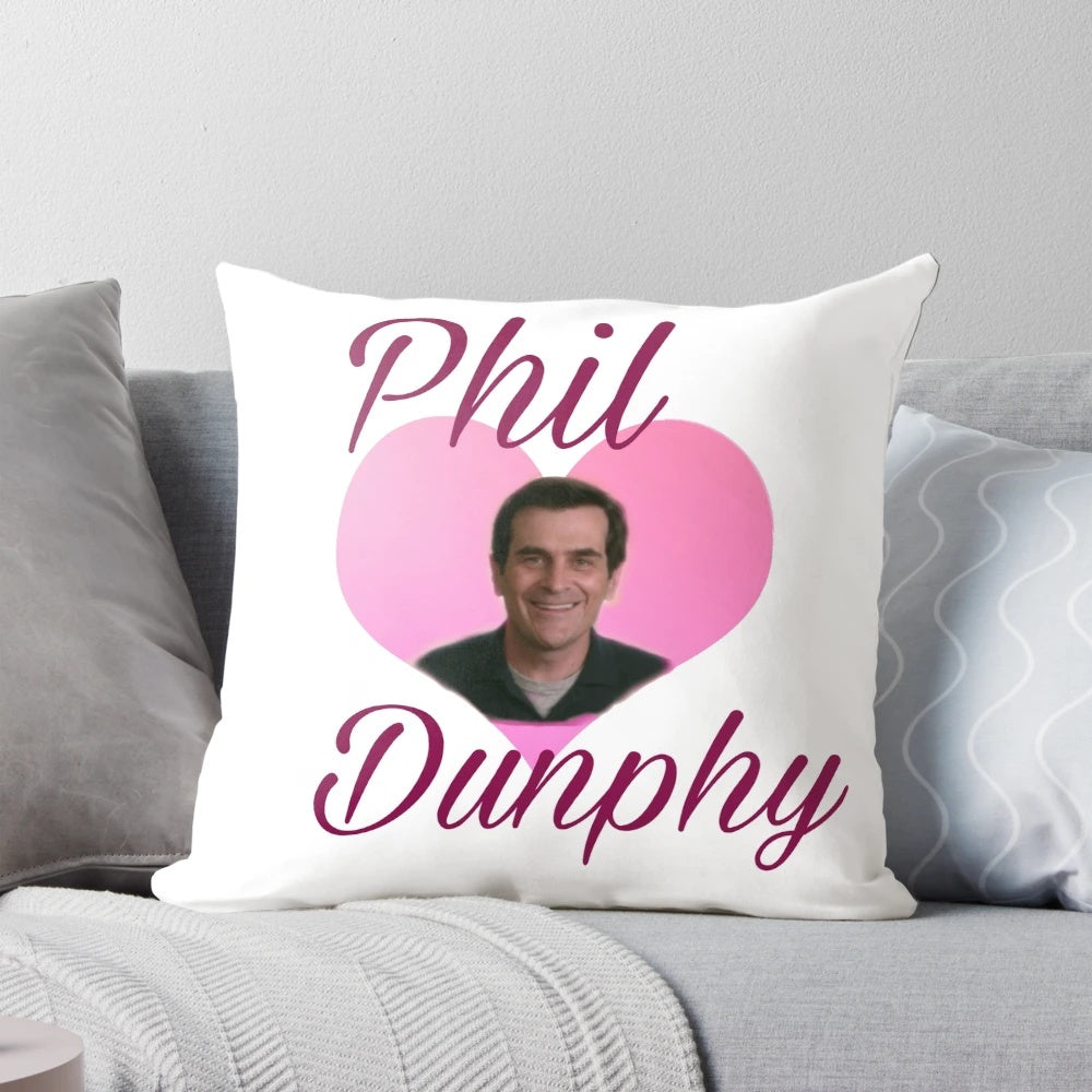 Modern Family Phil Dunphy Funny Heart Meme Pillow