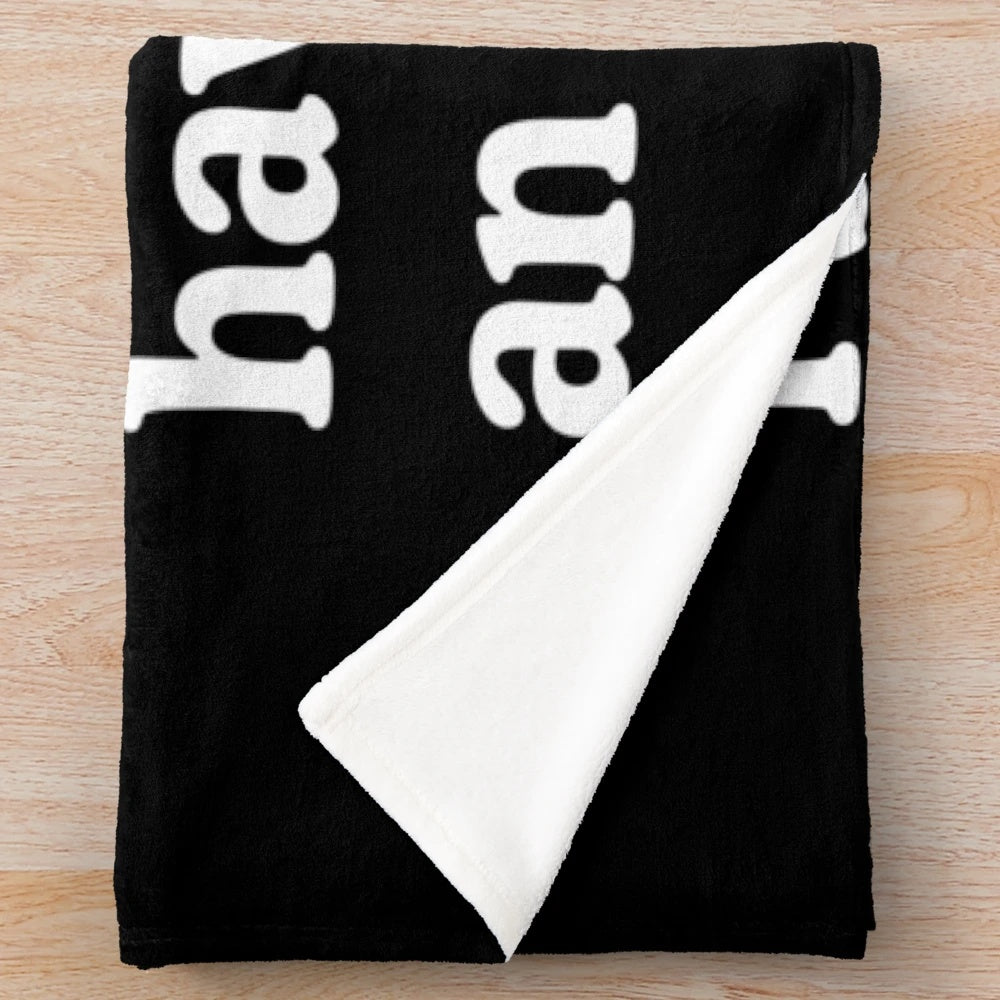 Plush blanket with text "I Survived Another Meeting That Should Have Been An Email