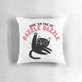 Razzle dazzle cat-themed pillow with a fun and whimsical design
