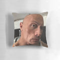 Decorative pillow featuring the iconic rock eyebrow meme
