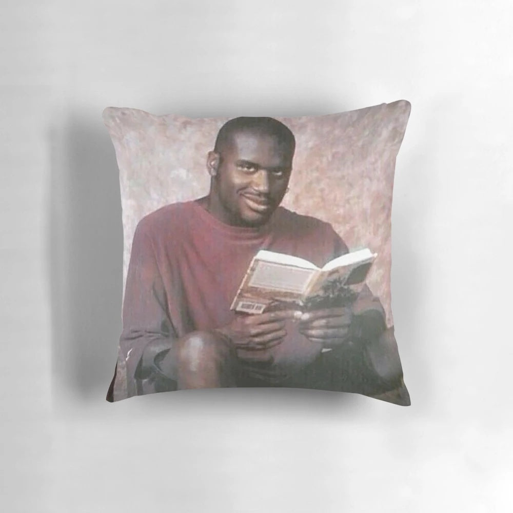 Shaq Reading Meme Pillow - Funny and Entertaining Reading Pillow for NBA Lovers