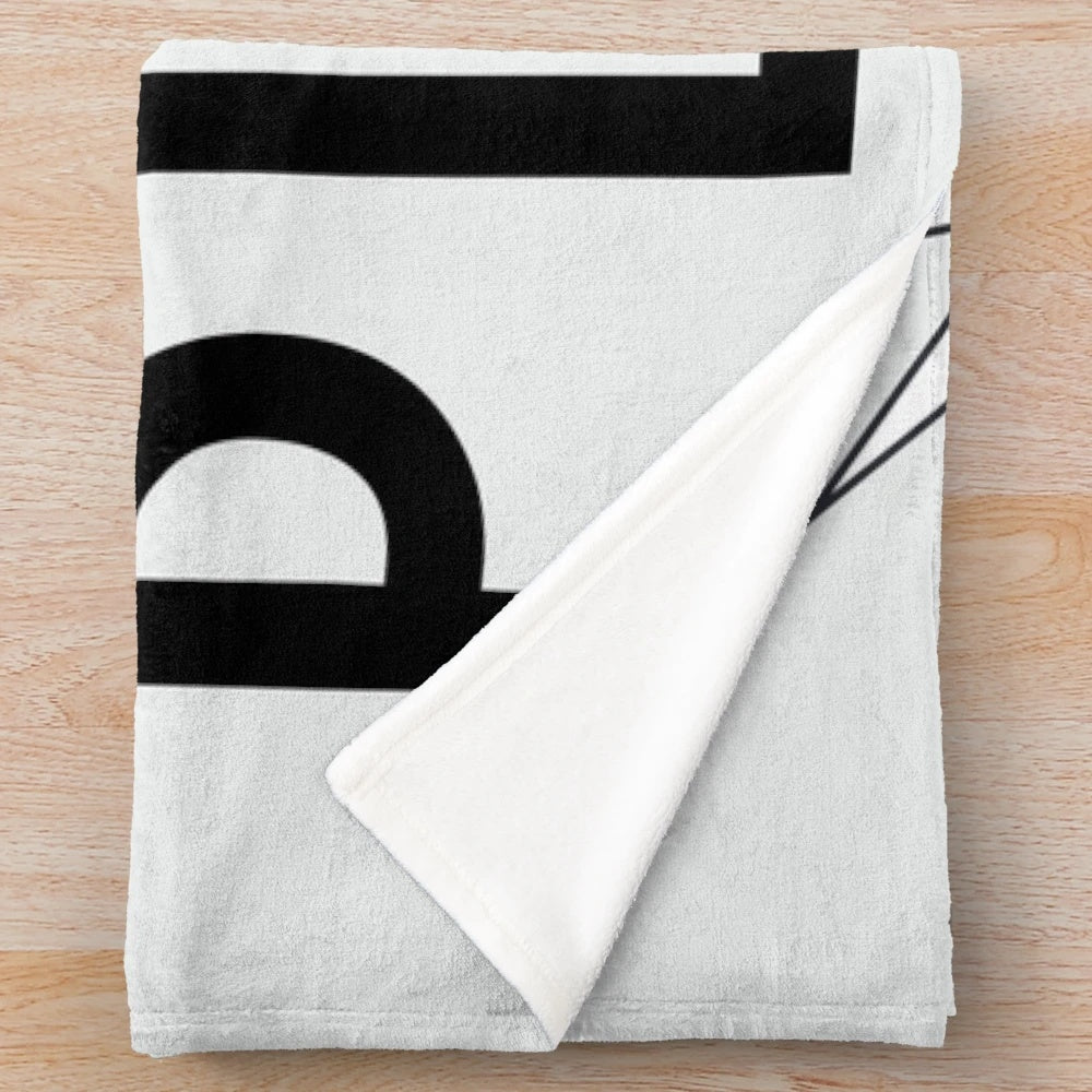 Plush blanket with "Shit Place Office" text, a humorous office-themed design