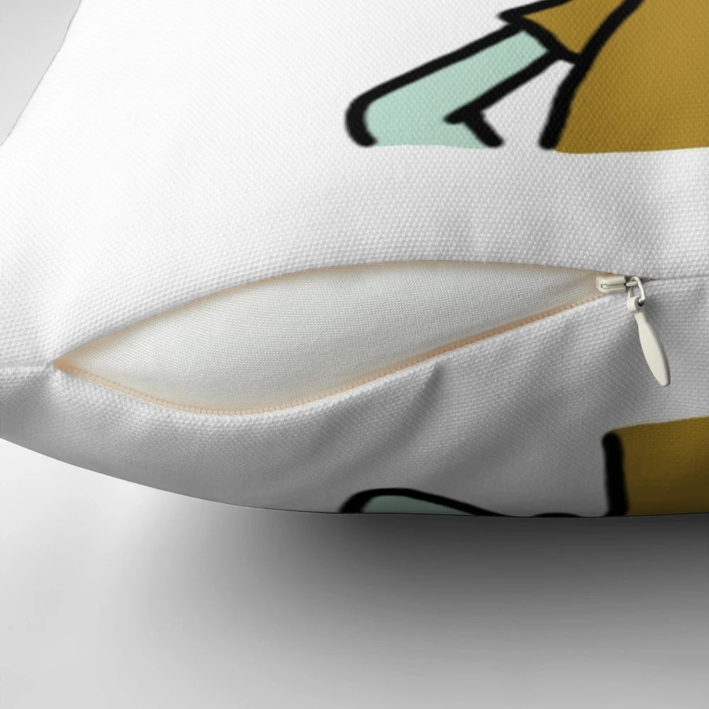 Poorly-drawn Squidward Tentacles meme printed on a plush, soft pillow