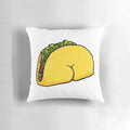 Adorable cartoon taco butt pillow with a humorous design