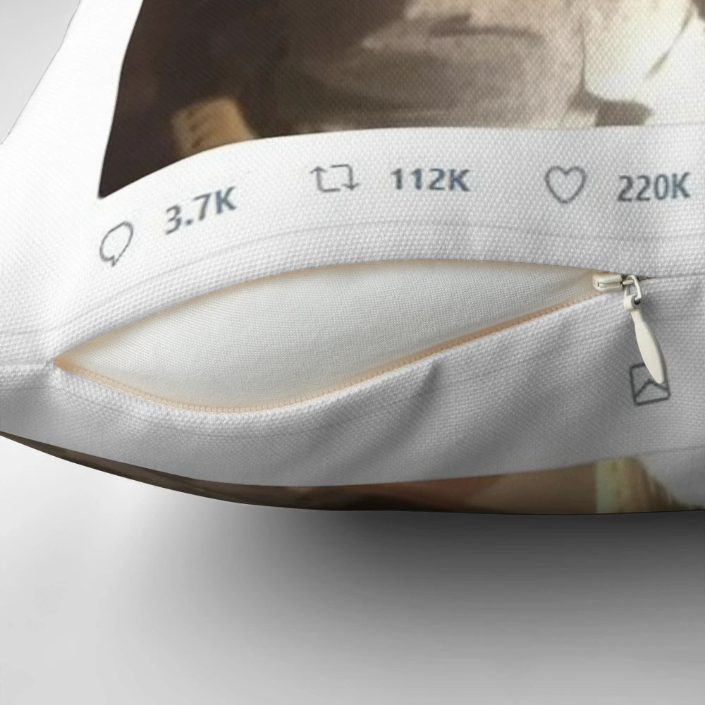 Pillow with a Jeremy Clarkson meme that says "Dab on it wagwan"