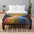 Hilma af Klint inspired plush blanket featuring the Altarpiece design