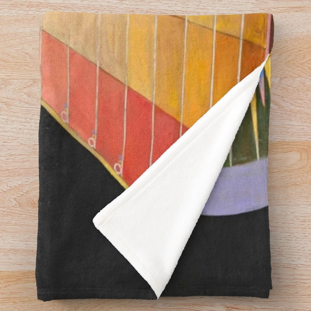Hilma af Klint inspired plush blanket featuring the Altarpiece design
