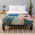 Hilma Af Klint inspired plush blanket featuring the Childhood Group IV abstract artwork