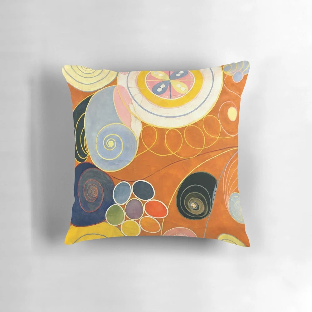 Hilma af Klint "The Ten Largest, No. 03, Youth, Group IV" Pillow featuring abstract and spiritual art