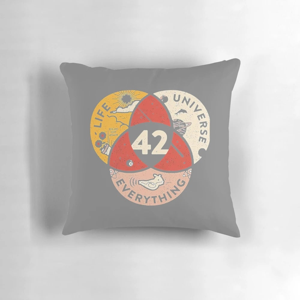 Hitchhiker's Guide to the Galaxy 42 Classic Pillow with the answer to life, the universe, and everything