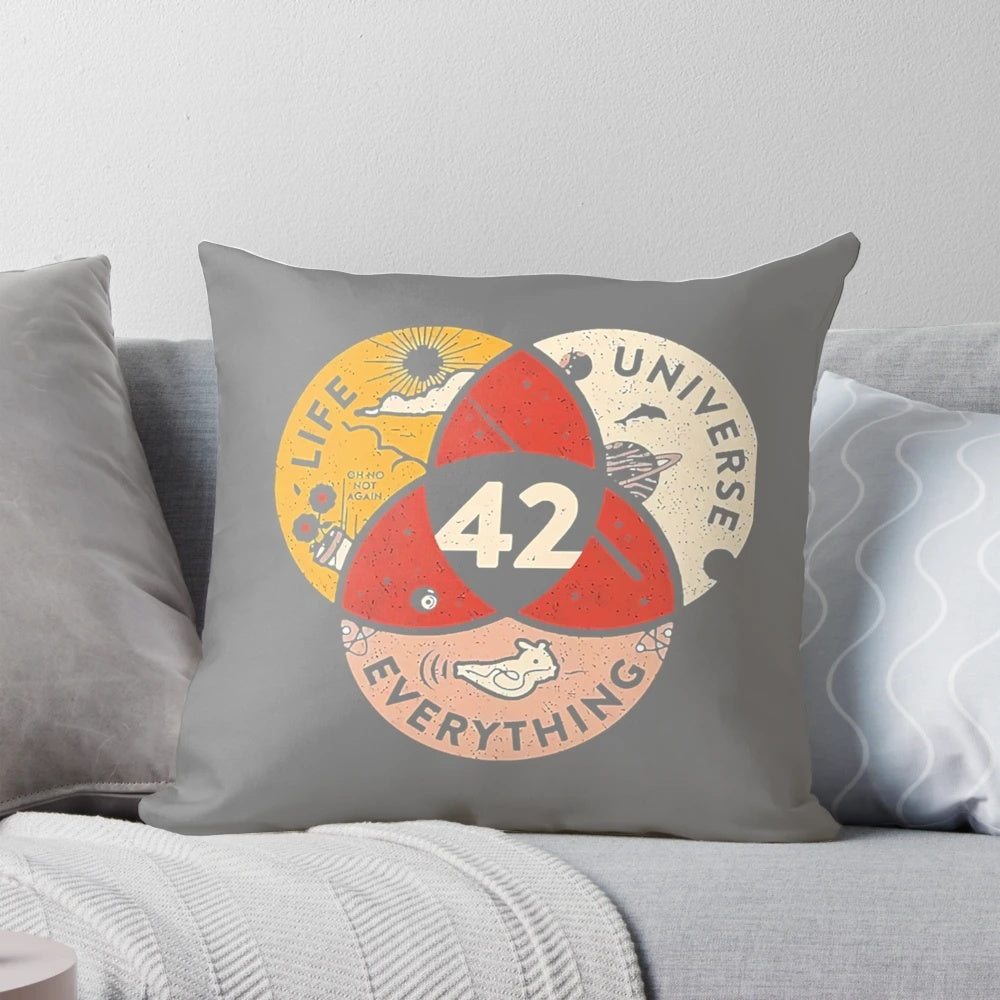 Hitchhiker's Guide to the Galaxy 42 Classic Pillow with the answer to life, the universe, and everything