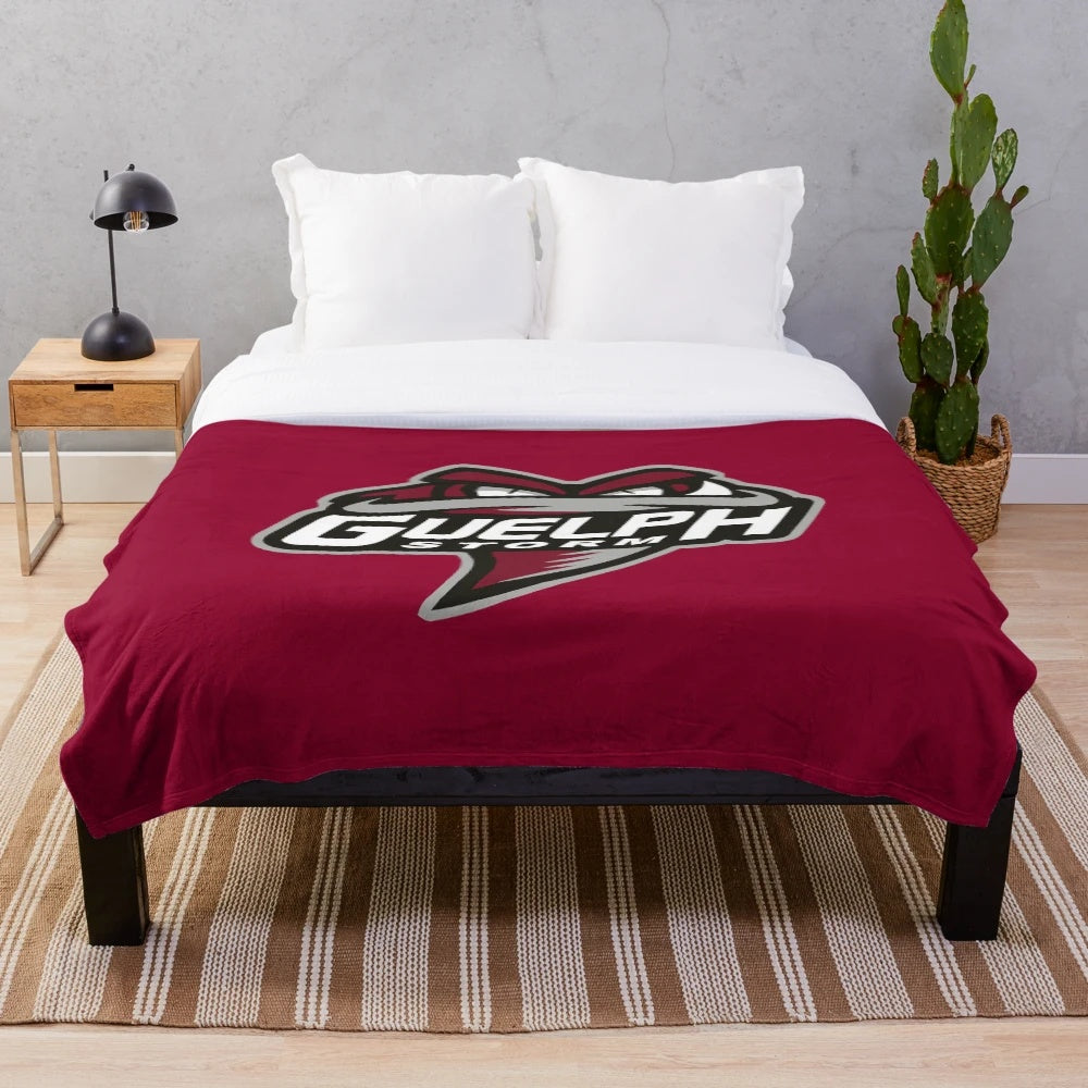Guelph Storm Guelph Hockey Plush Blanket for Ice Hockey Fans