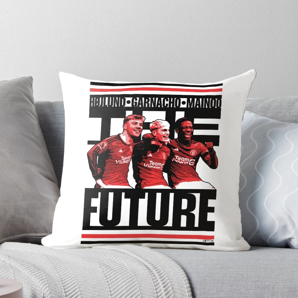 Hojlund, Garnacho & Mainoo Manchester United Players Pillow