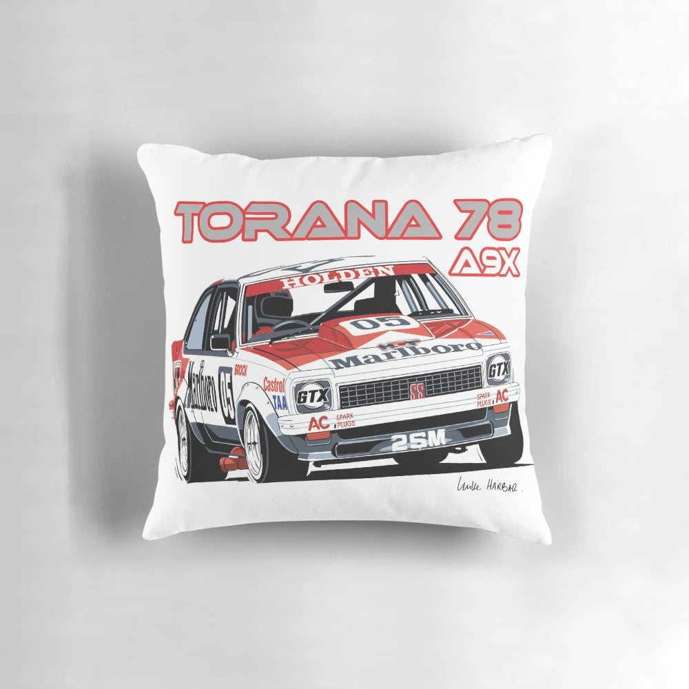 Holden A9X Torana Peter Brock Design Pillow - Iconic Australian Classic Car Motorsport Pillow
