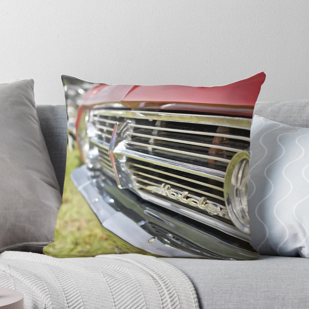 Soft, plush pillow featuring the iconic grill design of the 1966 Holden HR, a classic Australian muscle car.