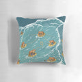 A pillow with a wave design, representing social distancing during the COVID-19 pandemic