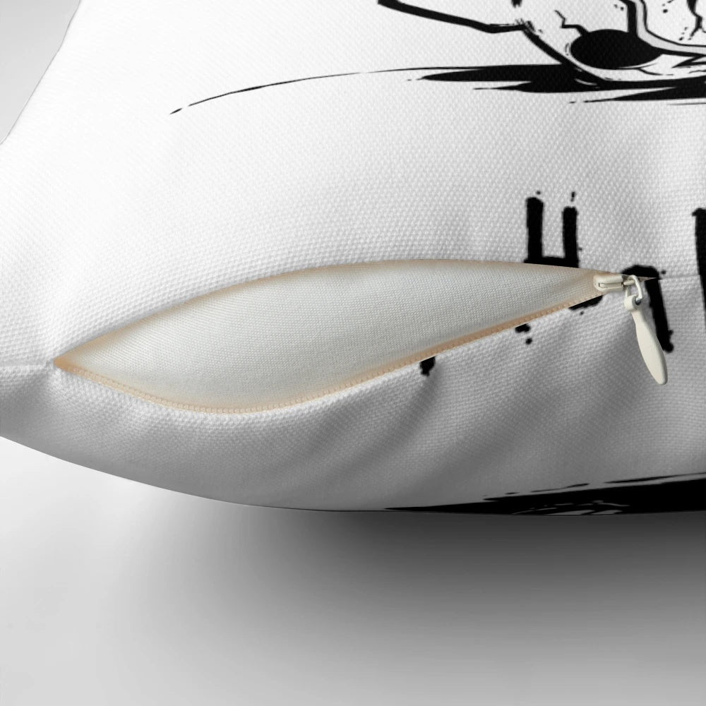 Hollow Knight inspired pillow featuring the iconic Hollow Void design from the acclaimed Metroidvania video game.