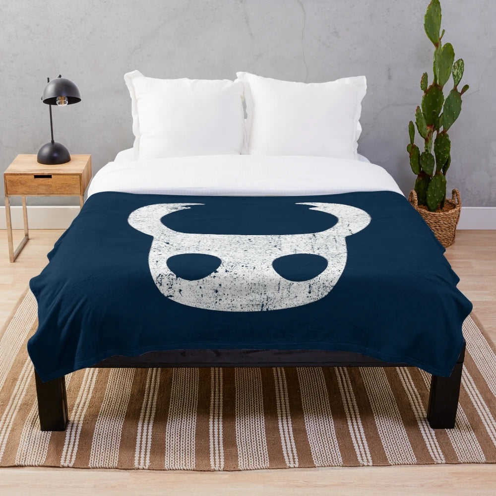 Hollow Knight inspired plush blanket with game elements