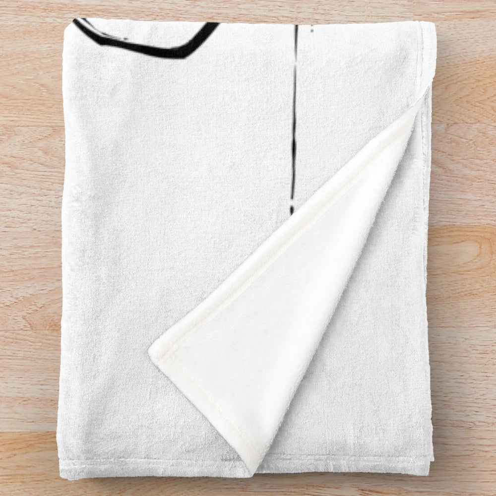 Hollow Knight-inspired plush blanket featuring the game's iconic hollow void design