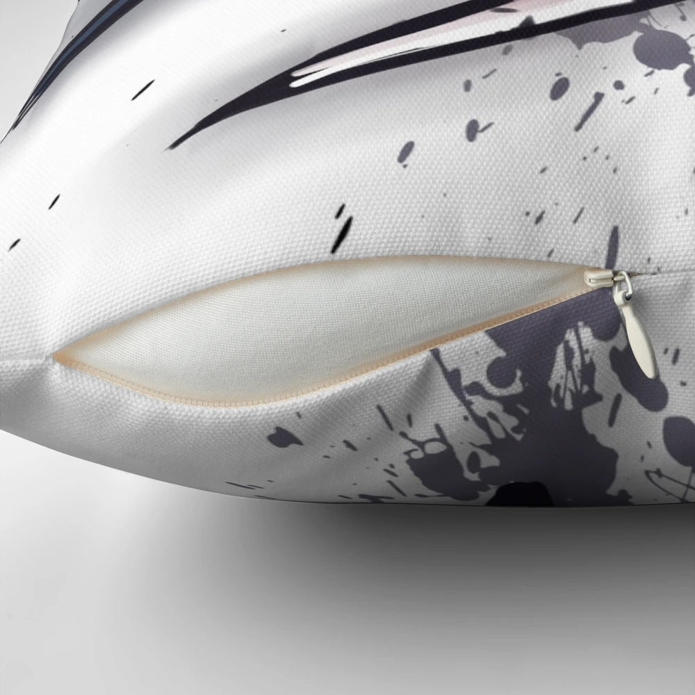 Hollow Knight inspired throw pillow featuring the game's iconic characters and visuals