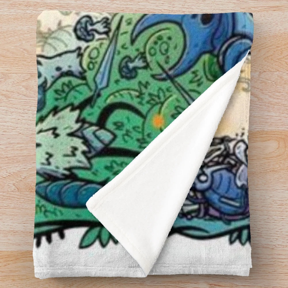 Hollow Knight plush blanket featuring the iconic knight character