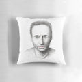 High-quality portrait of renowned actor David Duchovny printed on a soft, comfortable pillow