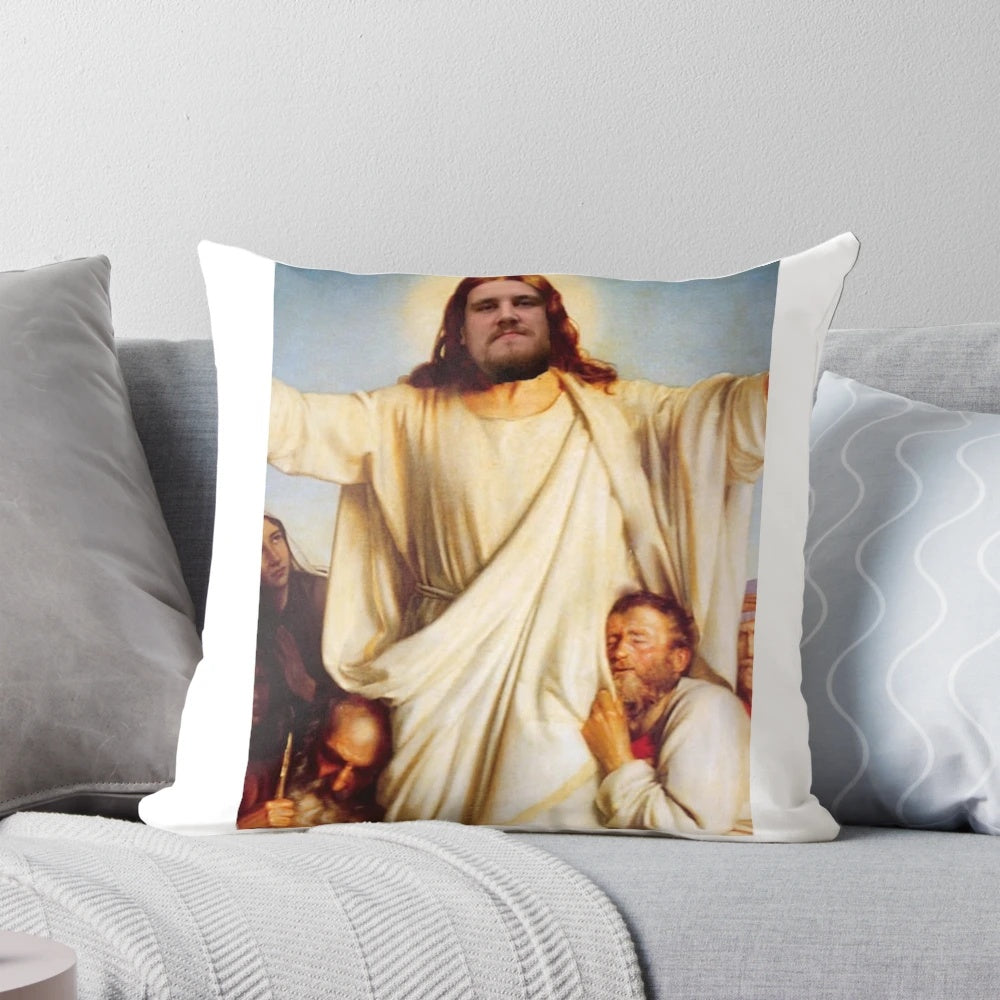 Holy Dragon Lord Rainer Winkler Satirical Christian Pillow