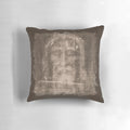 Pillow featuring the Holy Face of Jesus from the Shroud of Turin, Veronica's Veil, and Mandylion of Edessa.