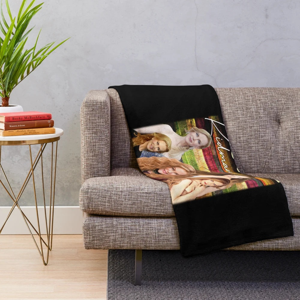 Cozy plush blanket featuring an homage to acclaimed actress Nicole Kidman