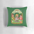 A cozy pillow featuring a retro-inspired homemade brownies design