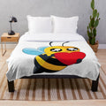 Honey colored plush blanket