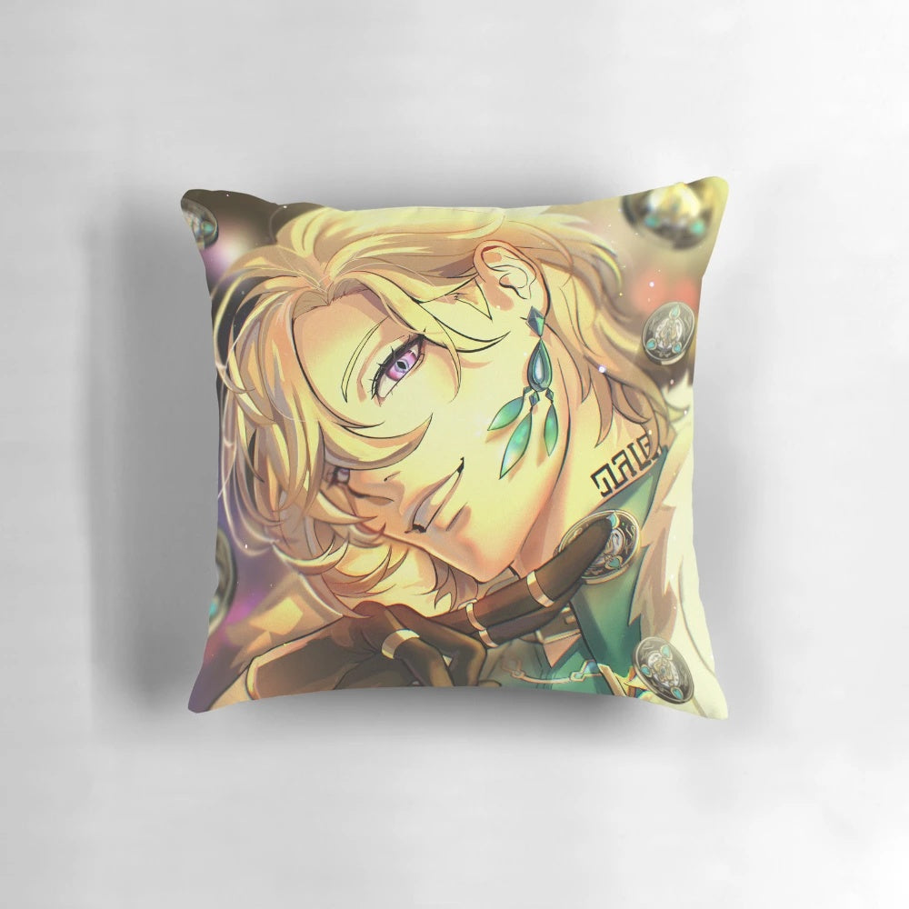 Honkai Star Rail inspired Aventurine pillow with a captivating design