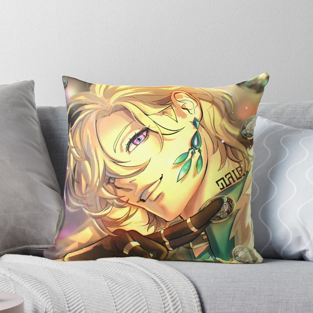 Honkai Star Rail inspired Aventurine pillow with a captivating design