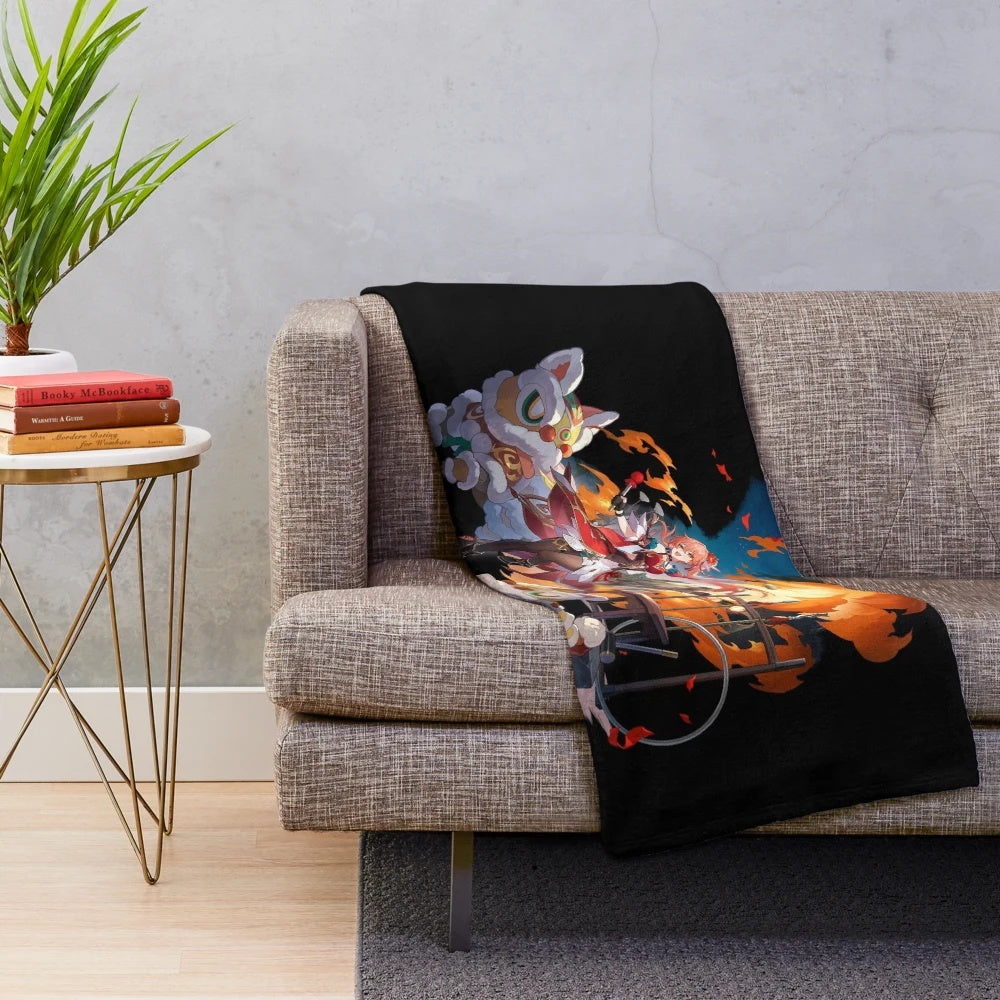 Honkai Star Rail Guinaifen Anime Style Plush Blanket