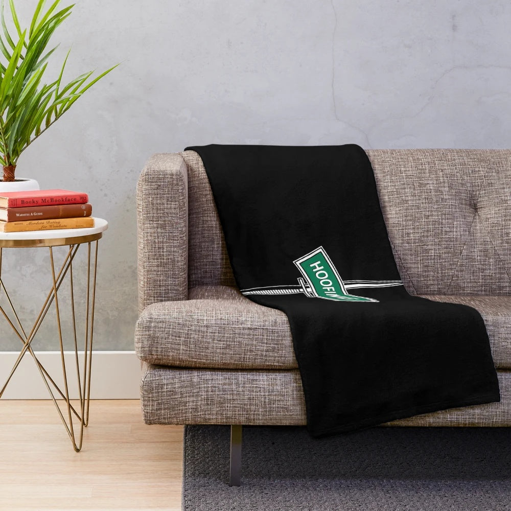 Hoofing plush blanket featuring a royal marines commando design