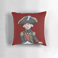Horatio Nelson, 1st Viscount Nelson commemorative pillow featuring the British naval hero and military leader.