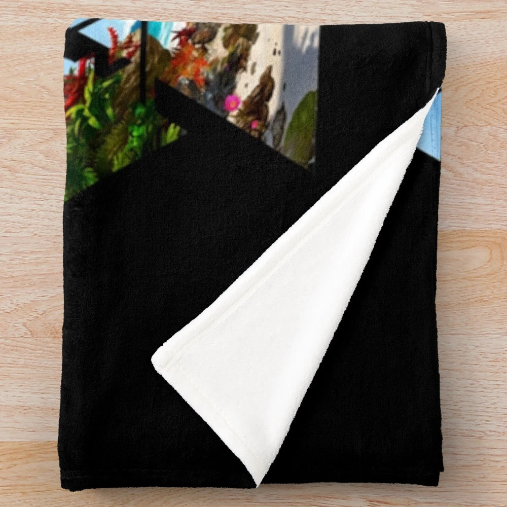 Horizon Zero Dawn-inspired plush blanket featuring the protagonist Aloy