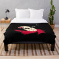 Friday the 13th inspired plush blanket featuring the iconic Jason Voorhees