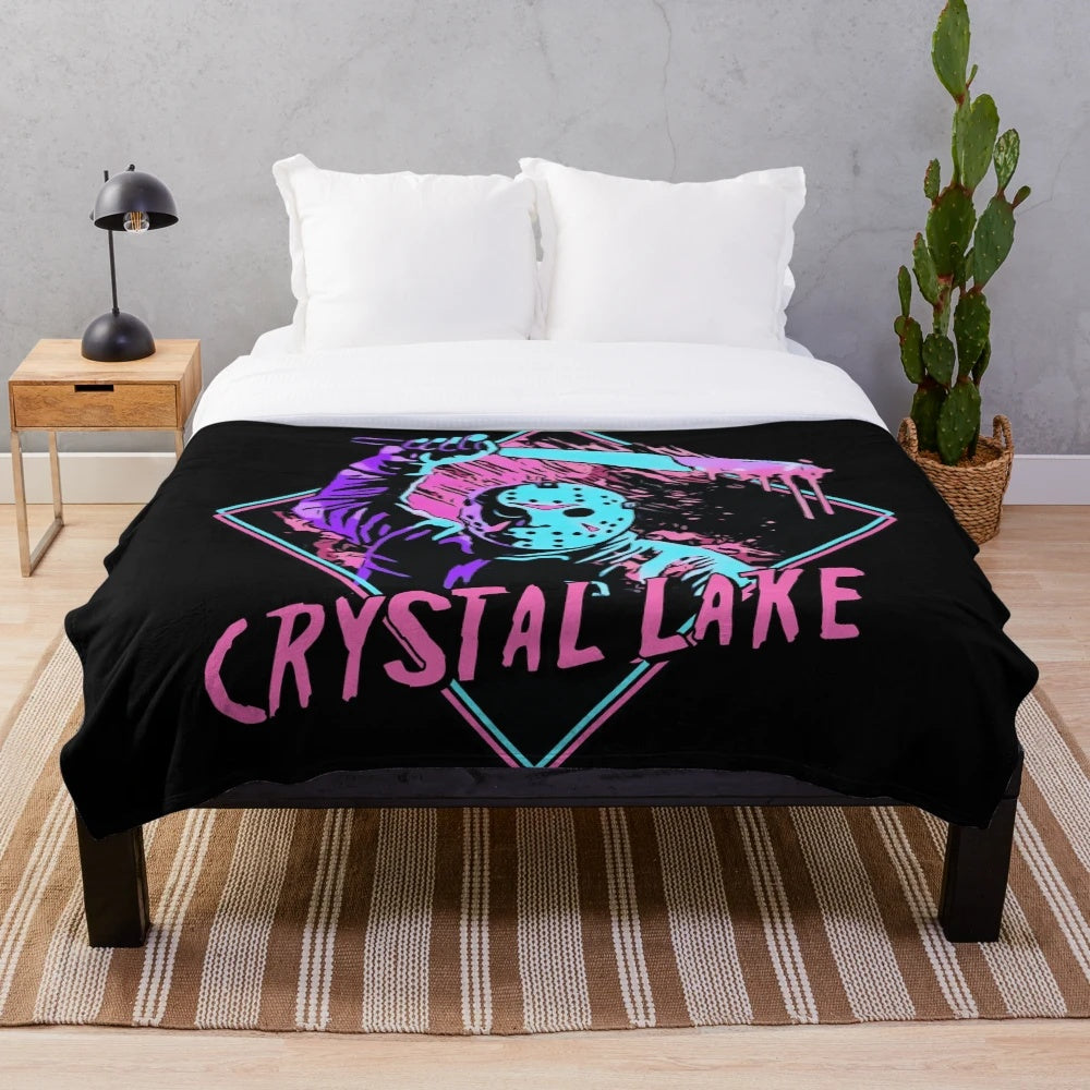 Horror movie inspired Jason Voorhees plush blanket