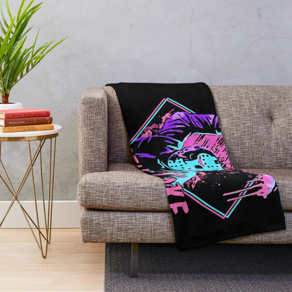 Horror movie inspired Jason Voorhees plush blanket