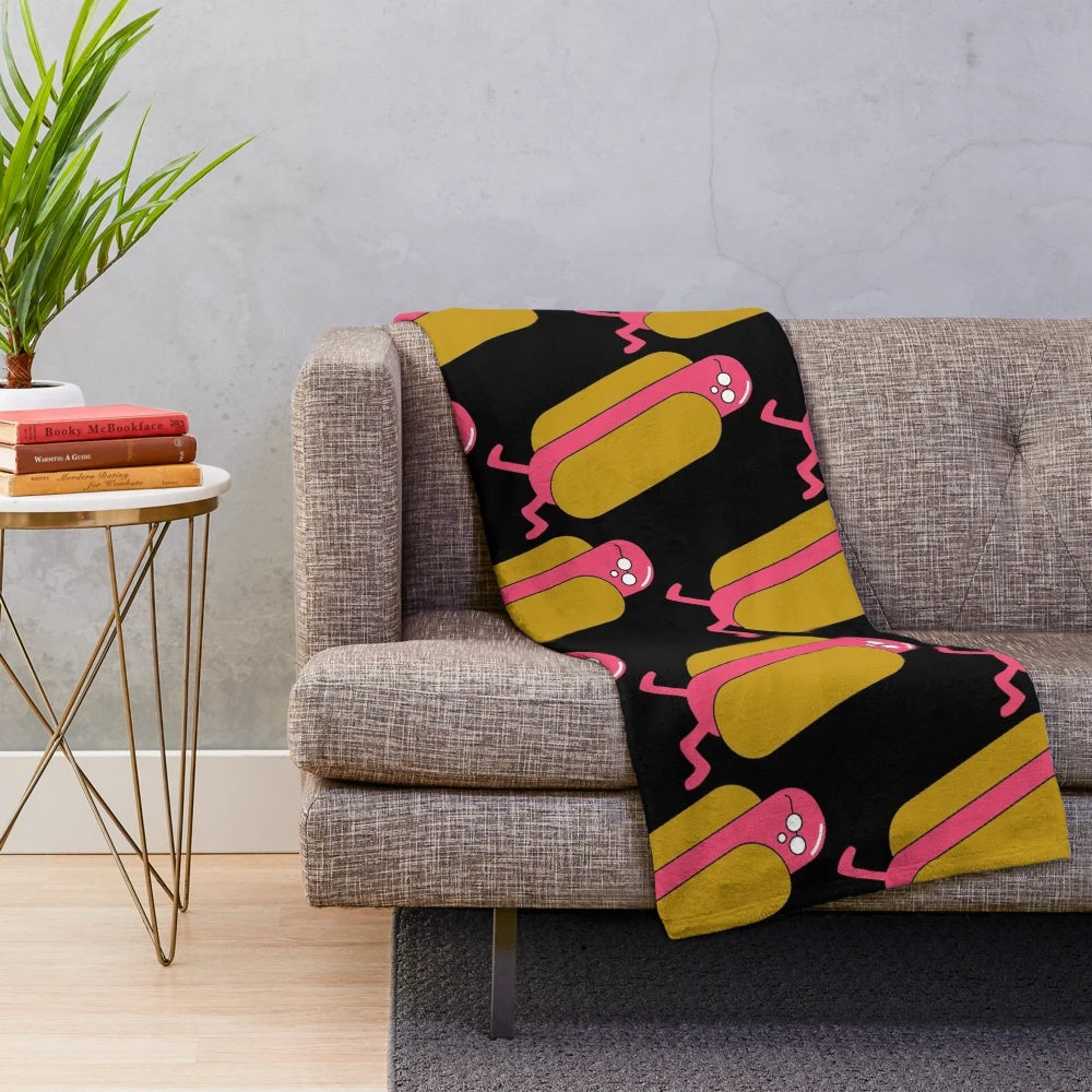Hot Dogs Plush Blanket for Kids and Foodies