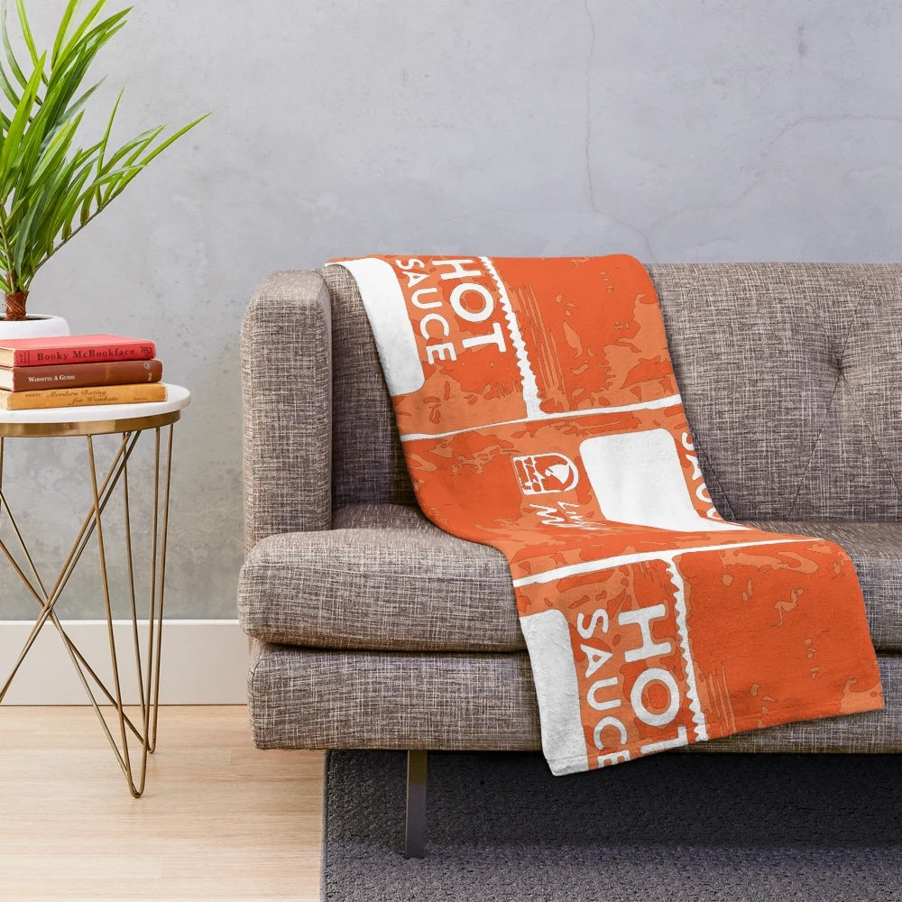 Taco Bell hot sauce packet inspired plush blanket
