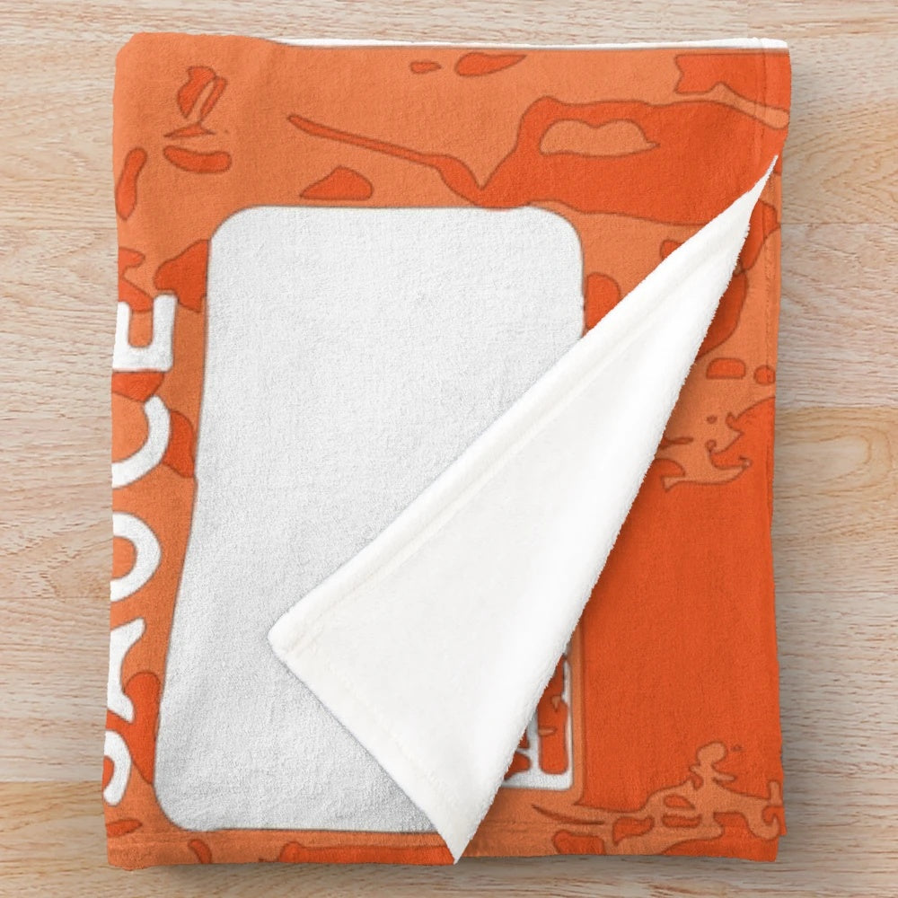 Taco Bell hot sauce packet inspired plush blanket