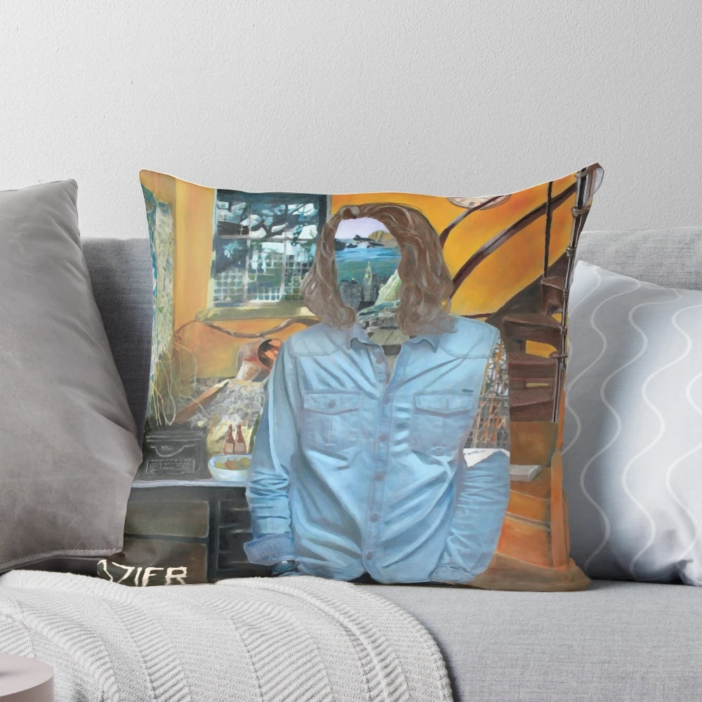 Hozier debut album art printed on a soft, plush pillow
