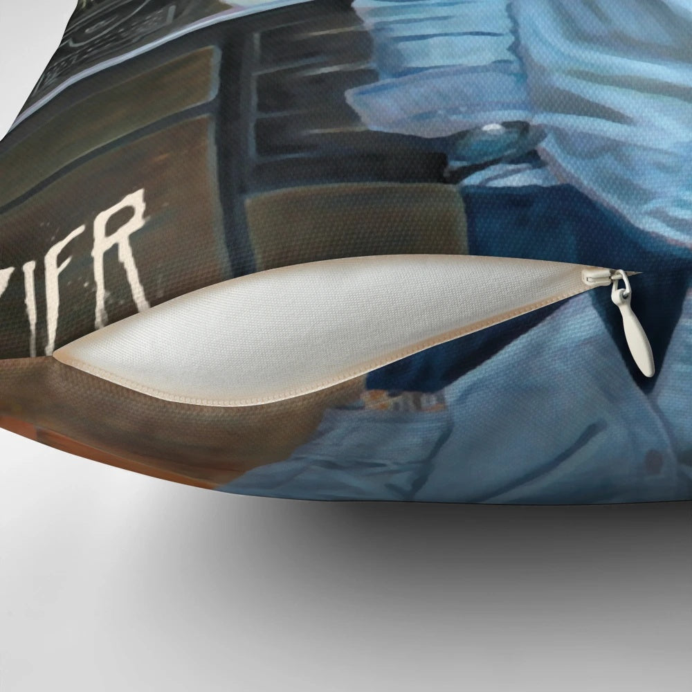 Hozier debut album art printed on a soft, plush pillow
