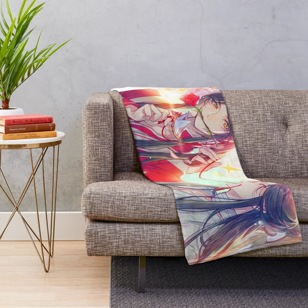 Hualian-inspired plush blanket with soft, cozy design